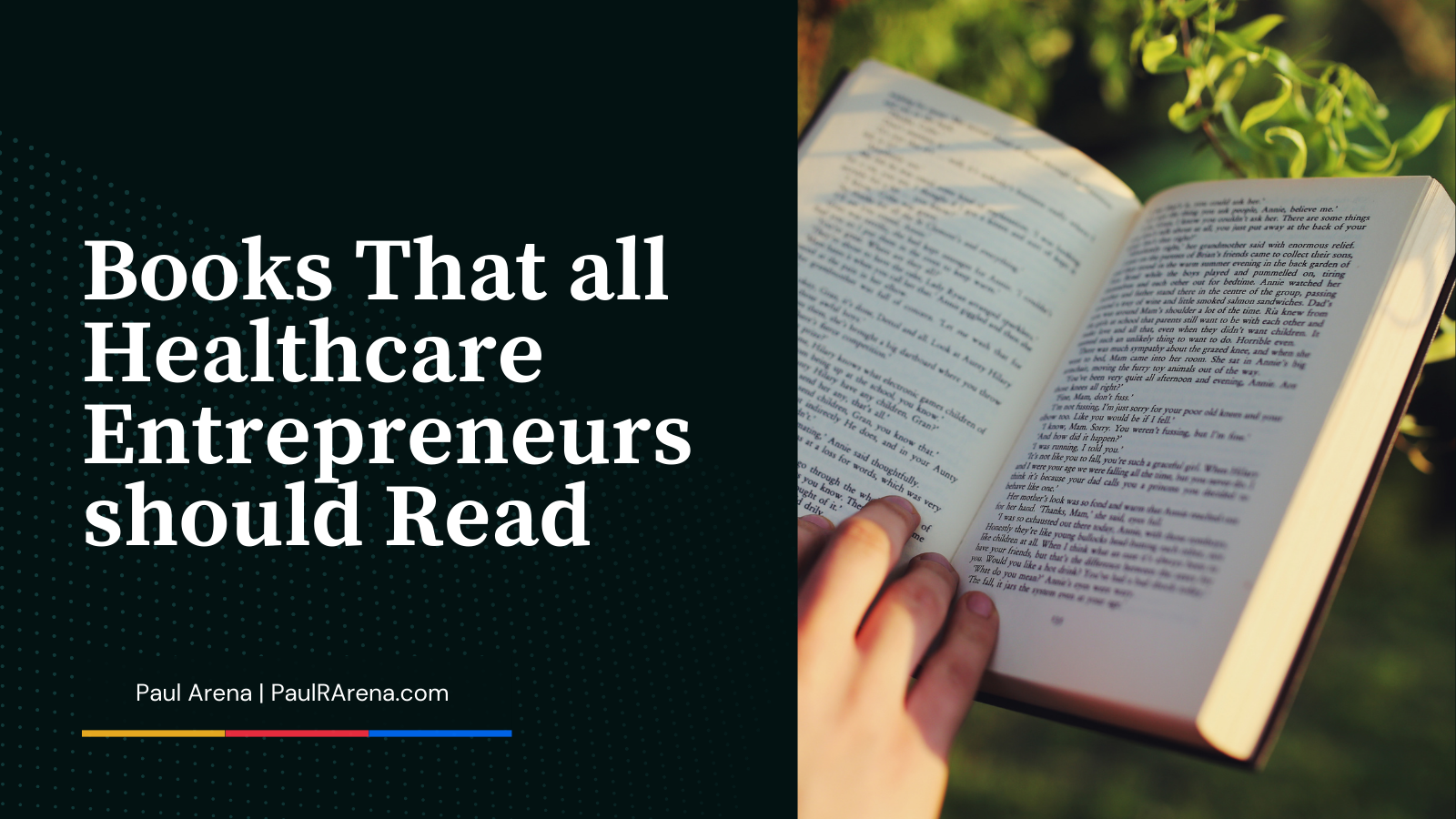 Paul Arena Books That All Healthcare Entrepreneurs Should Read
